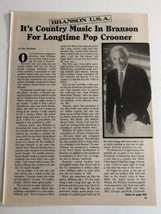 Andy Williams Vintage Magazine article double sided Branson USA - $6.92