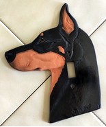 Large Ceramic DOBERMAN PINSCHER Single Light Switch Wall Plate (1986, si... - $19.11
