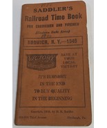 Saddler&#39;s Railroad Time Book for Enginemen &amp; Firemen Norwich NY 1949 Eas... - $205.77 MXN