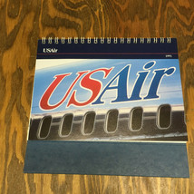 Vintage US Air airlines 1991 small standing calendar for desk movie phot... - £16.19 GBP