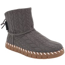 Muk Luks Women Cozy Sock Ankle Booties Flexi Hoboken Size US 6.5 Dark Grey - £29.05 GBP