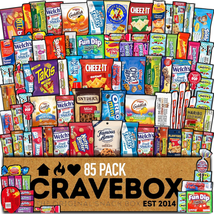 CRAVEBOX Snacks Box Variety Pack Care Package (85 Count) Christmas Treats Gift B - £50.43 GBP