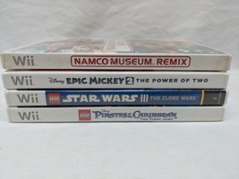 *AS IS For Repair* Lot Of (4) Nintendo Wii Games Epic Mickey 2 Namco Museum Lego - £17.80 GBP