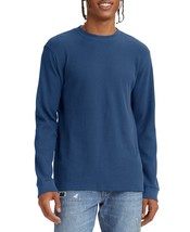 LEVI&#39;S Men&#39;s Waffle Knit Thermal Long Sleeve T-shirt, Mazarine Blue, S - $29.69