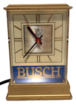 BUSCH Beer Clock  with Light 18&quot; Tall Circa 1989 - $66.83