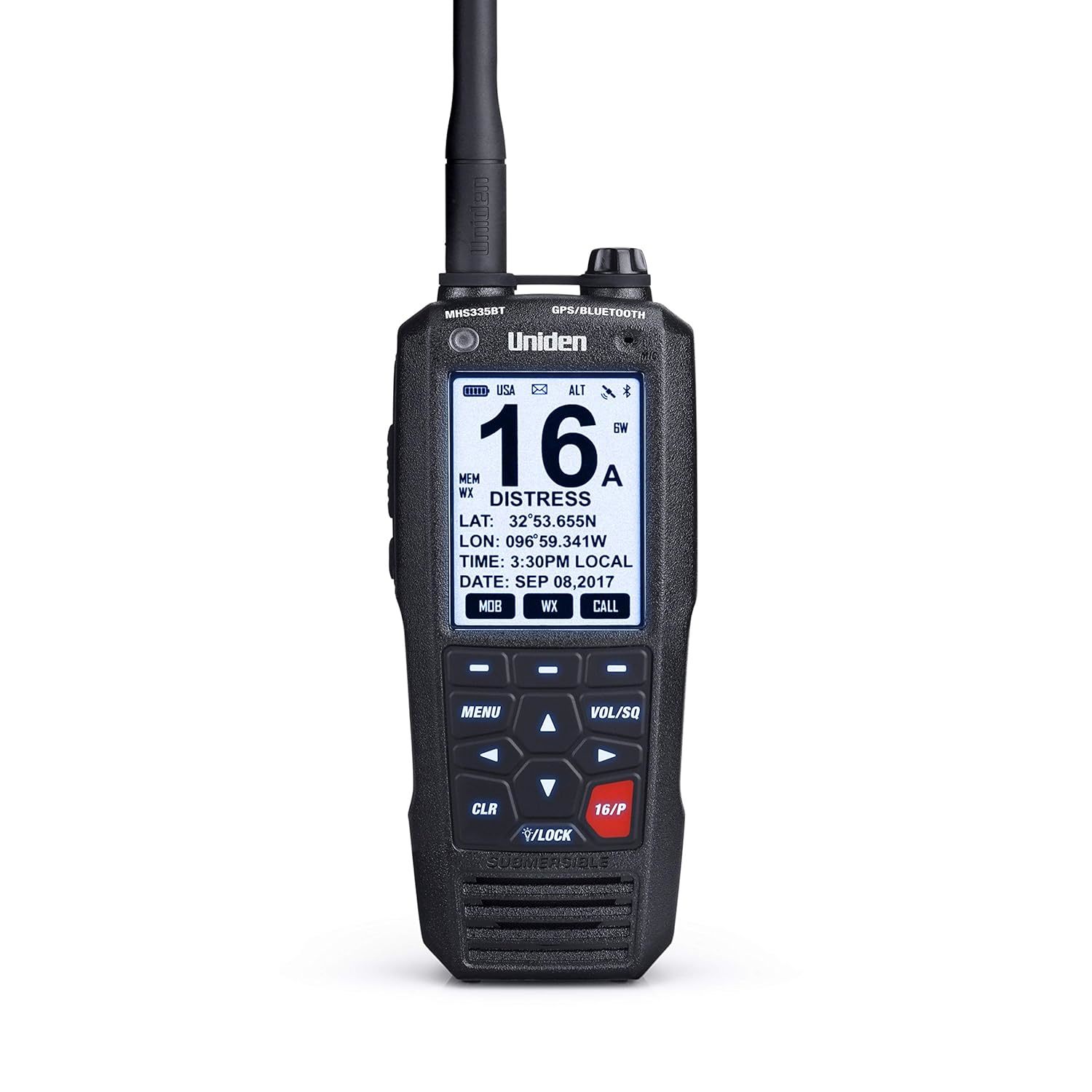 Uniden MHS335BT 6W Class D Floating Handheld VHF Marine Radio with Bluetooth, Te - £218.34 GBP