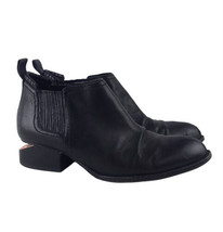 Alexander Wang Kori Cut Out Heel Leather Ankle Boot Black Women&#39;s 36.5 Msrp $595 - £70.89 GBP