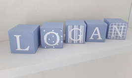 Personalised Baby Blocks,Painted Blocks,Baby Boy Blocks,Baby Boy Nursery... - £3.19 GBP