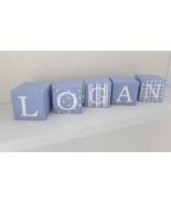 Personalised Baby Blocks,Painted Blocks,Baby Boy Blocks,Baby Boy Nursery... - $4.00