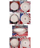 Vintage Coca-Cola Gibson Dinnerware Set 12” Plate 7” Plate & 9” Bowl Diner 90's - $27.89