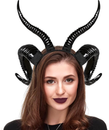 Devil Horns Headband, Black Devil Horns Black Horns Maleficent Horns Hea... - £23.47 GBP