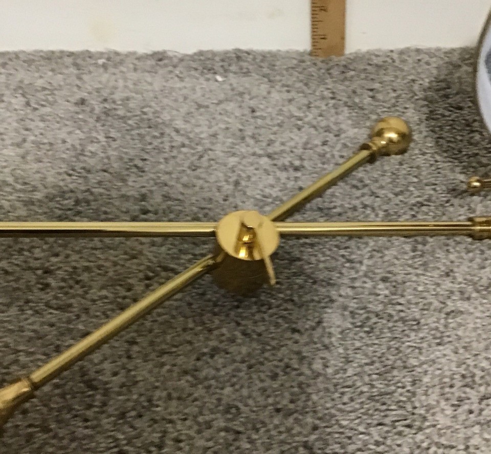 Vintage  Brass Lamp  Adjustable long Arm  Brass Piano Lamp Approx 20” Long Item image 10