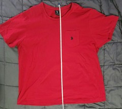 Us Polo Assn Mens Size Xl Short Sleeve Red Shirt Embroidered Logo On Pocket - £7.99 GBP