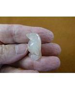 (Y-PEN-510f) little 1&quot; tan white Agate PENGUIN ice baby bird gemstone FI... - $8.59