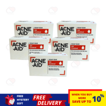 5Box ACNE-AID Face &amp; Body Soap Bar Oil Control For Acne Prone and Oily Skin 100g - £37.19 GBP