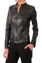 Women Leather Jacket Slim fit Biker Motorcycle Genuine Lambskin Jacket W... - £92.93 GBP