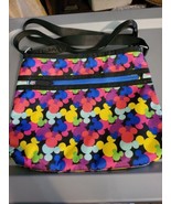 Disney Parks Multicolored Mickey Mouse Icons Crossbody Bag Purse EUC - £23.62 GBP