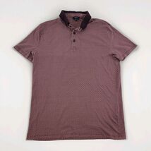 Express Polo Shirt Mens M Purple Geometric Pattern Short Sleeve Cotton C... - $21.77