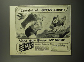 1953 Ry-Krisp Crackers Advertisement - Richard Taylor cartoon - Don&#39;t get left - £14.50 GBP