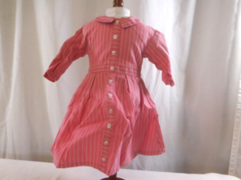 American Girl Addy Meet Dress Pink Stripe Pleasant Company 18” Doll Clothes - £27.47 GBP