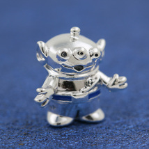925 Sterling Silver Toy Story Alien Charm Bead - $17.99