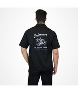 Men&#39;s Black Caferacer Vintage Edition Embroidered Short-Sleeve Top S-4XL - £49.09 GBP