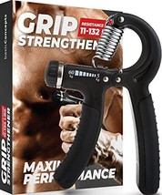 Grip Strength Trainer (Adjustable), Hand Grip Strengthener, Forearm Exerciser - £3.38 GBP+