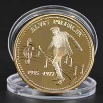 Elvis Presley Coin Gold Plated King of Rock&amp;Roll 20th Anniversary Commem... - £14.21 GBP