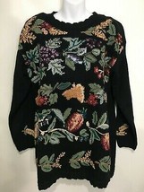 Tiara International S Multi-Color Pullover Sweater NEW 1980s Autumn Leaves Roomy - £30.34 GBP