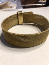 Vintage Brass  Bracelet Wide statement piece Made in Japan New Old Stock... - £11.15 GBP