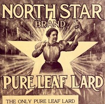 North Star Brand Pure Leaf Lard 1897 Advertisement Victorian XL Baking F... - £39.90 GBP