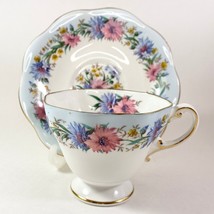 EB Foley Bone China Cornflower Blue Floral Tea Cup and Saucer - $15.76