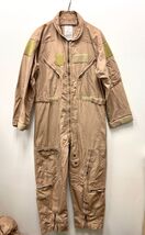 GENUINE US AIR FORCE TAN NOMEX FIRE RESISTANT FLIGHT SUIT CWU-27/P - 44S. - $50.00