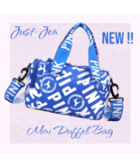 PINK...Spacious Blue and White Mini Duffel Bag  - $25.00