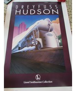 DREYFUS HUDSON TRAIN ENGINE POSTER SMITHSONIAN LIONEL LTD #430 SIGNED 38... - $824.78 MXN