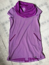 TITLE NINE Layli Purple Striped &amp; Dot Cowl Neck Dress! Small with Pockets - $43.00