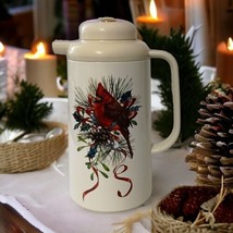 Lenox Winter Greetings Thermal Carafe Pitcher Insulated Cardinal Christmas Snow - $44.54