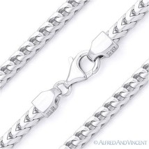 Italy .925 Sterling Silver 4.2mm Arrow Link Franco Chain Men&#39;s Italian Necklace - £167.27 GBP+