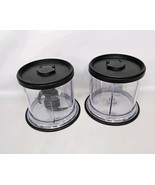 (2) Ninja 16oz Bowl Splash Guard Lid 1 Blade Containers Chopper NJ100 NJ... - $47.87 CAD