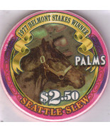1977 BELMONT STAKES WINNER SEATTLE SLEW $2.50 PALMS Casino Las Vegas CHIP - £8.61 GBP