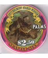 1977 BELMONT STAKES WINNER SEATTLE SLEW $2.50 PALMS Casino Las Vegas CHIP - $15.02 CAD