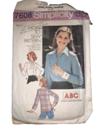 SIMPLICITY 7608, MISSES BLOUSE, SHIRTS, 3 STYLES, SIZE 6, - $5.29 CAD