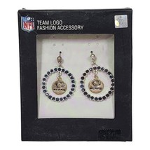 Chicago Bears Rhodium Pendant &amp; Crystal Earrings NFL Football Team Jewelry - £12.36 GBP