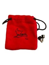 Authentic Christian Louboutin Mini Dust Bag With Black Heel Replacement Tips 2x3 - £23.90 GBP