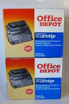 2 Office Depot Remanufactured Laser Toner Cartridges Hp Q1338A Laserjet 4200 - £54.45 GBP