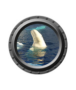 Beluga Whale Design 2 - Porthole Wall Decal - $14.00
