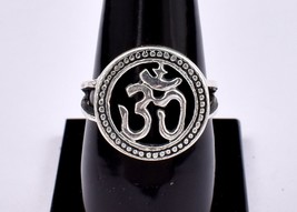 925 Sterling Solid Silver OM Ring Gothic ring Unisex Casual Wear ring For Gift - £48.24 GBP