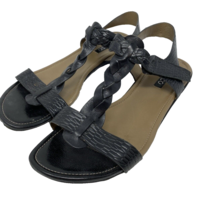 ECCO Women's Braided T-Strap Sandal Black Size EU 40, US 9 - $23.74