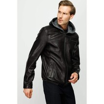 The Byron Ribi Black Leather Men Jacket image 4
