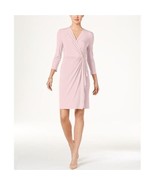 Charter Club Petite Faux-Wrap 3/4 Sleeve Dress Misty Pink Petit L - £50.35 GBP